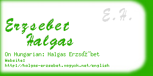 erzsebet halgas business card